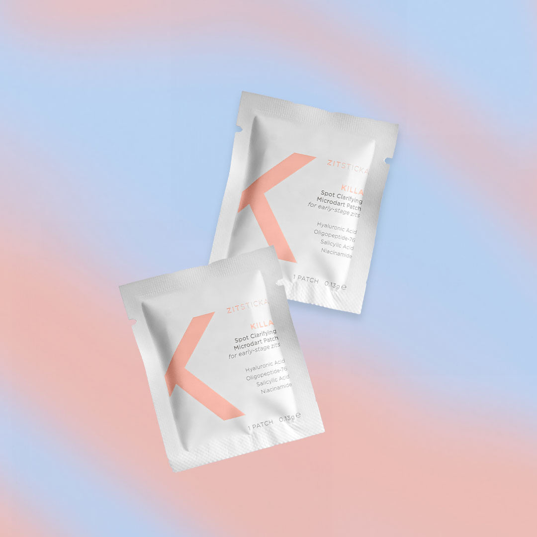 Head-to-toe Clearing Kit pimple patches on a pastel background for targeted acne care.