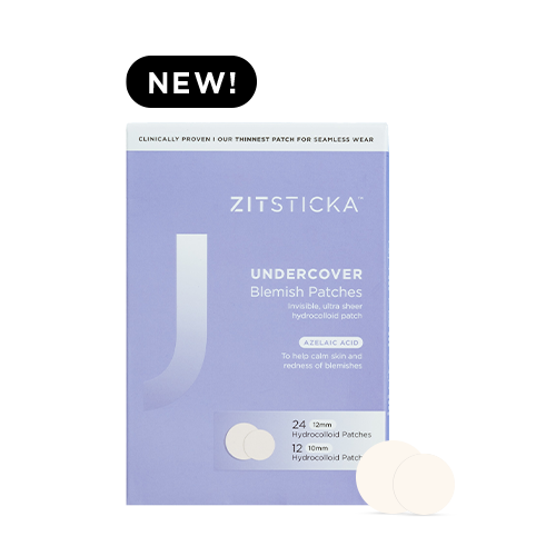 A box of UNDERCOVER Blemish Patches Quarterly 3 Pack Bundle with two small patches shown in front.