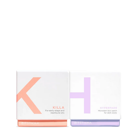 The Better Together KILLA + HYPERFADE Bundle features powerful microdart technology for zits.